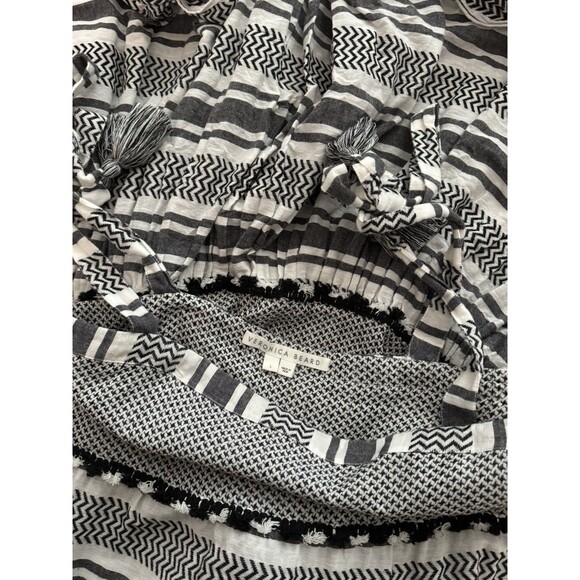 Veronica Beard 'Quartz' Striped Cotton Maxi Dress Black Multi Size Large - Picture 13 of 13